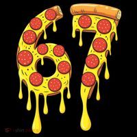 67 Pizza Slice School 6-7 Six Seven Meme Mousepad thumb 1