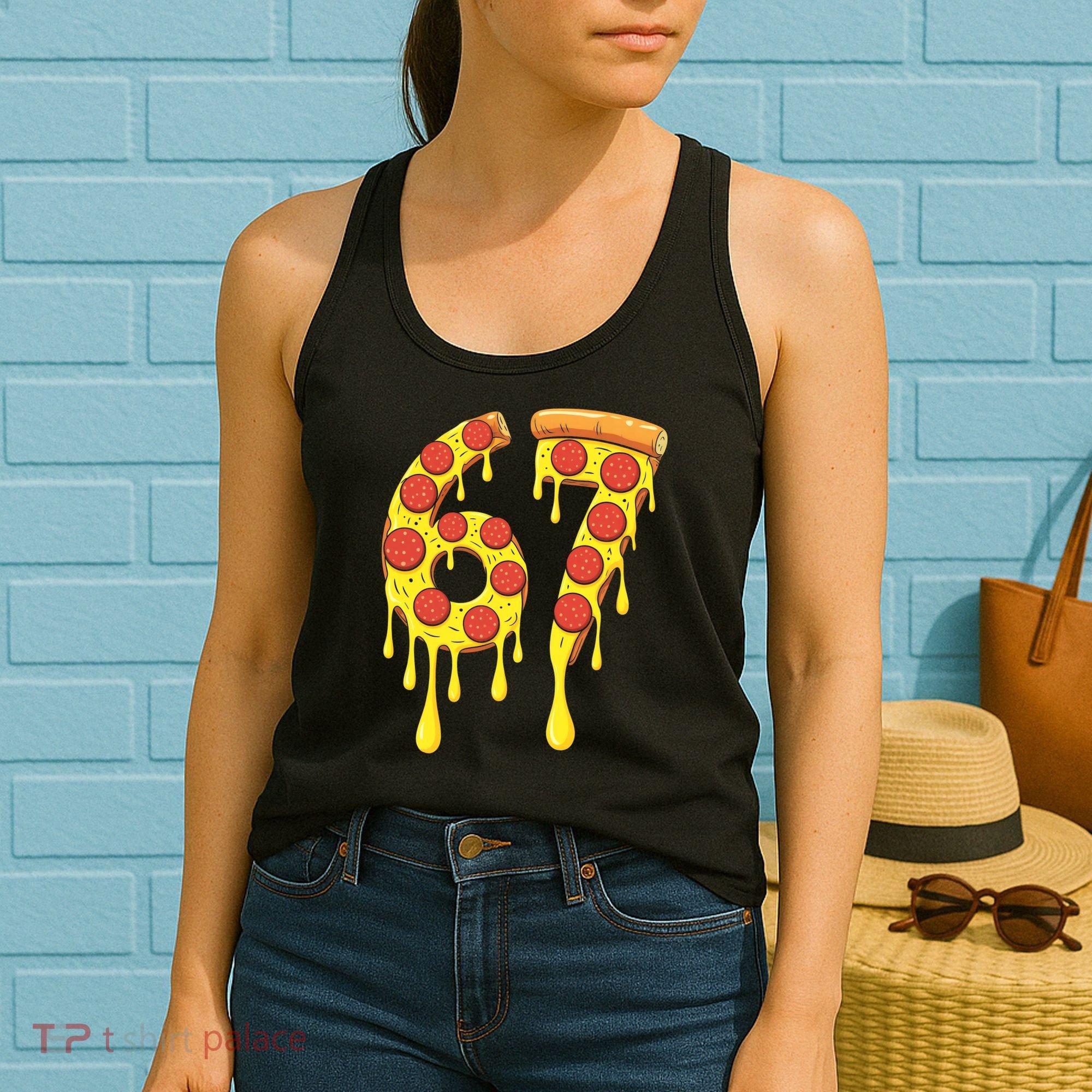 67 Pizza Slice School 6-7 Six Seven Meme Women's Tank Top