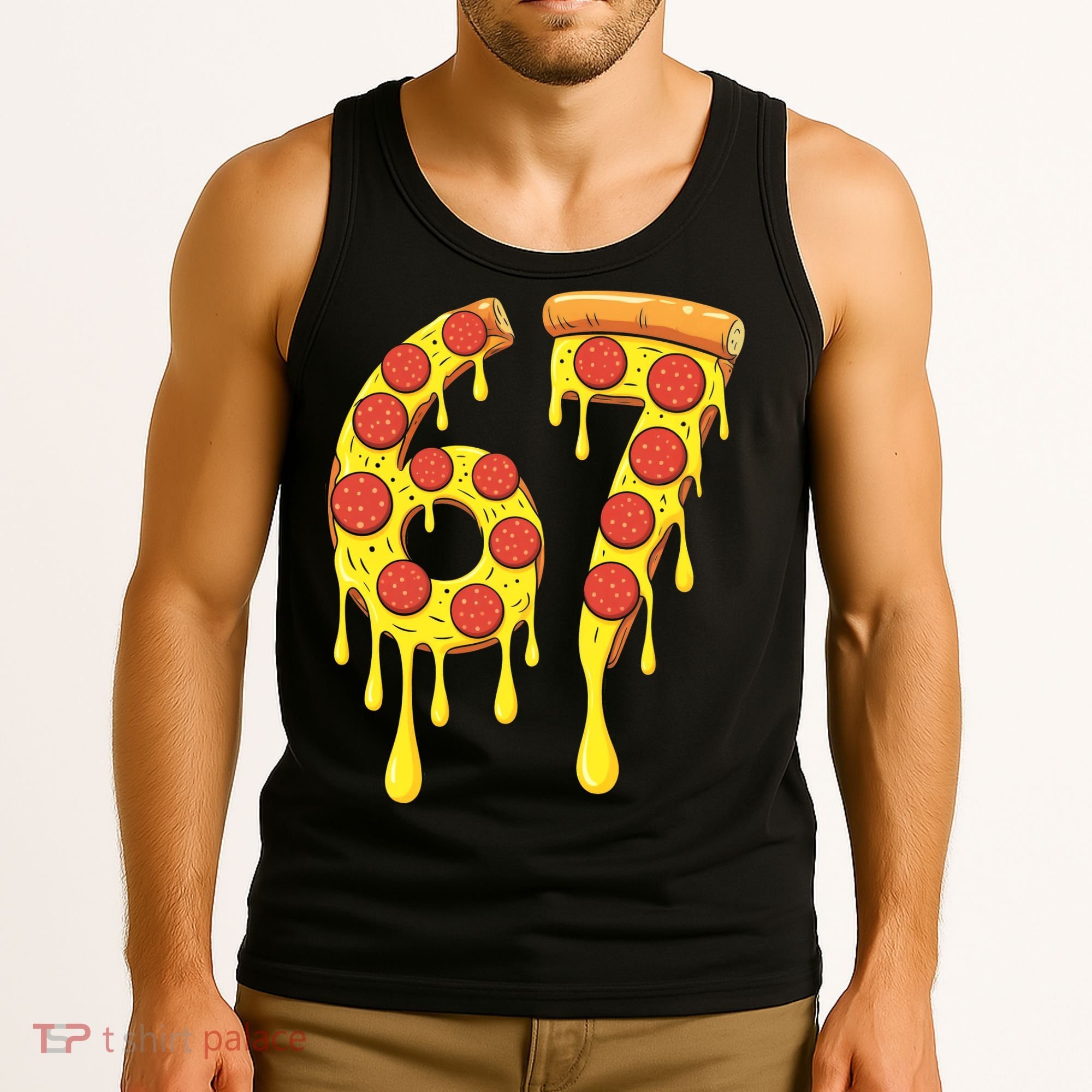 67 Pizza Slice School 6-7 Six Seven Meme Tank Top