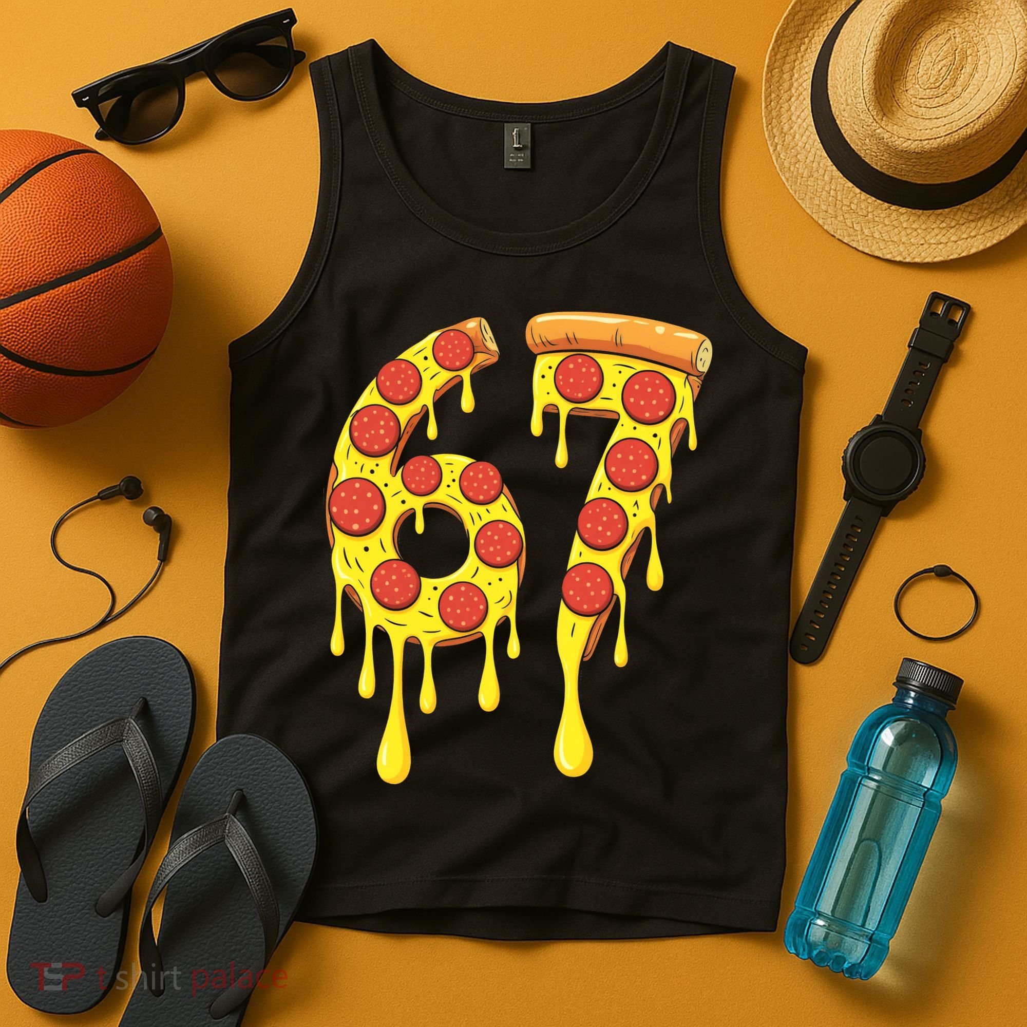 67 Pizza Slice School 6-7 Six Seven Meme Tank Top