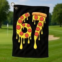 67 Pizza Slice School 6-7 Six Seven Meme Golf Towel thumb 1