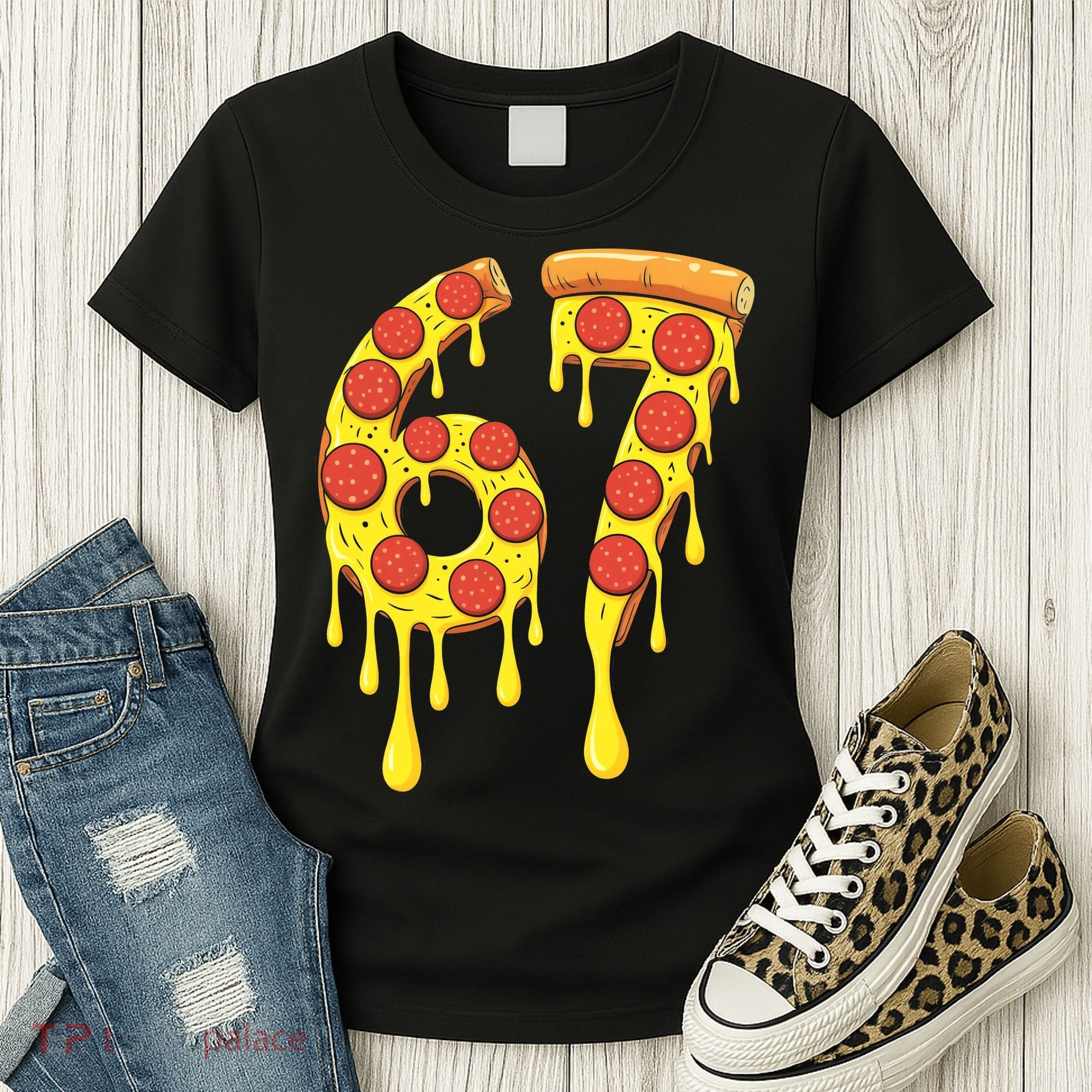 67 Pizza Slice School 6-7 Six Seven Meme Women's T-Shirt