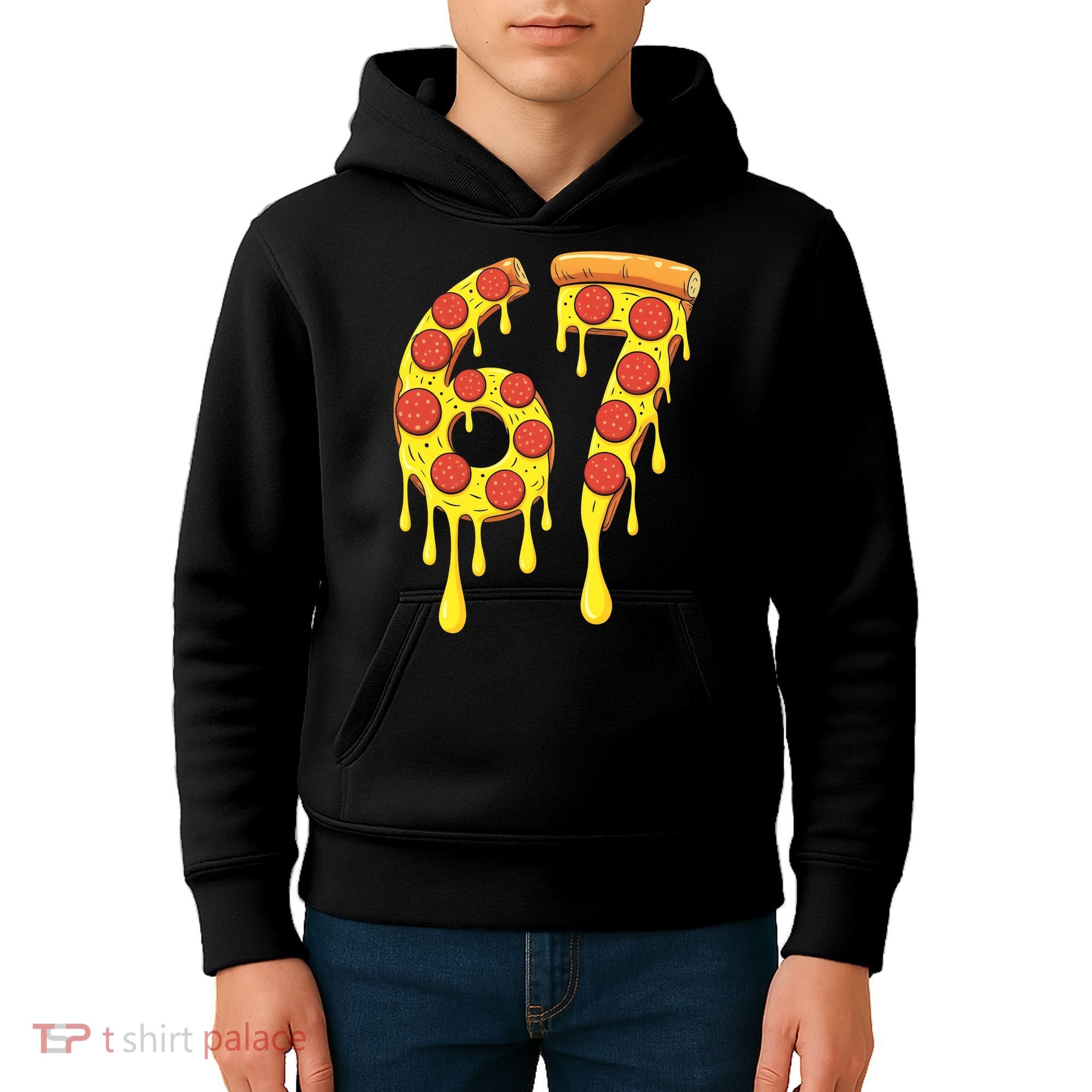 67 Pizza Slice School 6-7 Six Seven Meme Kids Hoodie