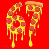 67 Pizza Slice School 6-7 Six Seven Meme Santa Hat thumb 1