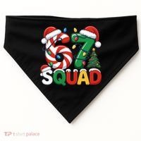 67 Squad Christmas Candy Cane Funny Meme USA-Made Doggie Bandana thumb 0