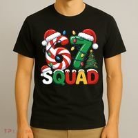 67 Squad Christmas Candy Cane Funny Meme T-Shirt thumb 3
