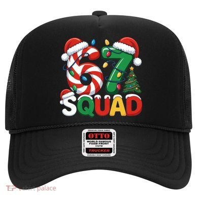 67 Squad Christmas Candy Cane Funny Meme Hat