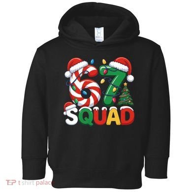 67 Squad Christmas Candy Cane Funny Meme Toddler Hoodie