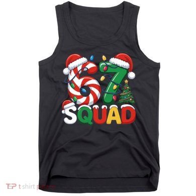 67 Squad Christmas Candy Cane Funny Meme Tank Top