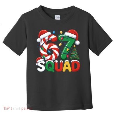 67 Squad Christmas Candy Cane Funny Meme Toddler T-Shirt