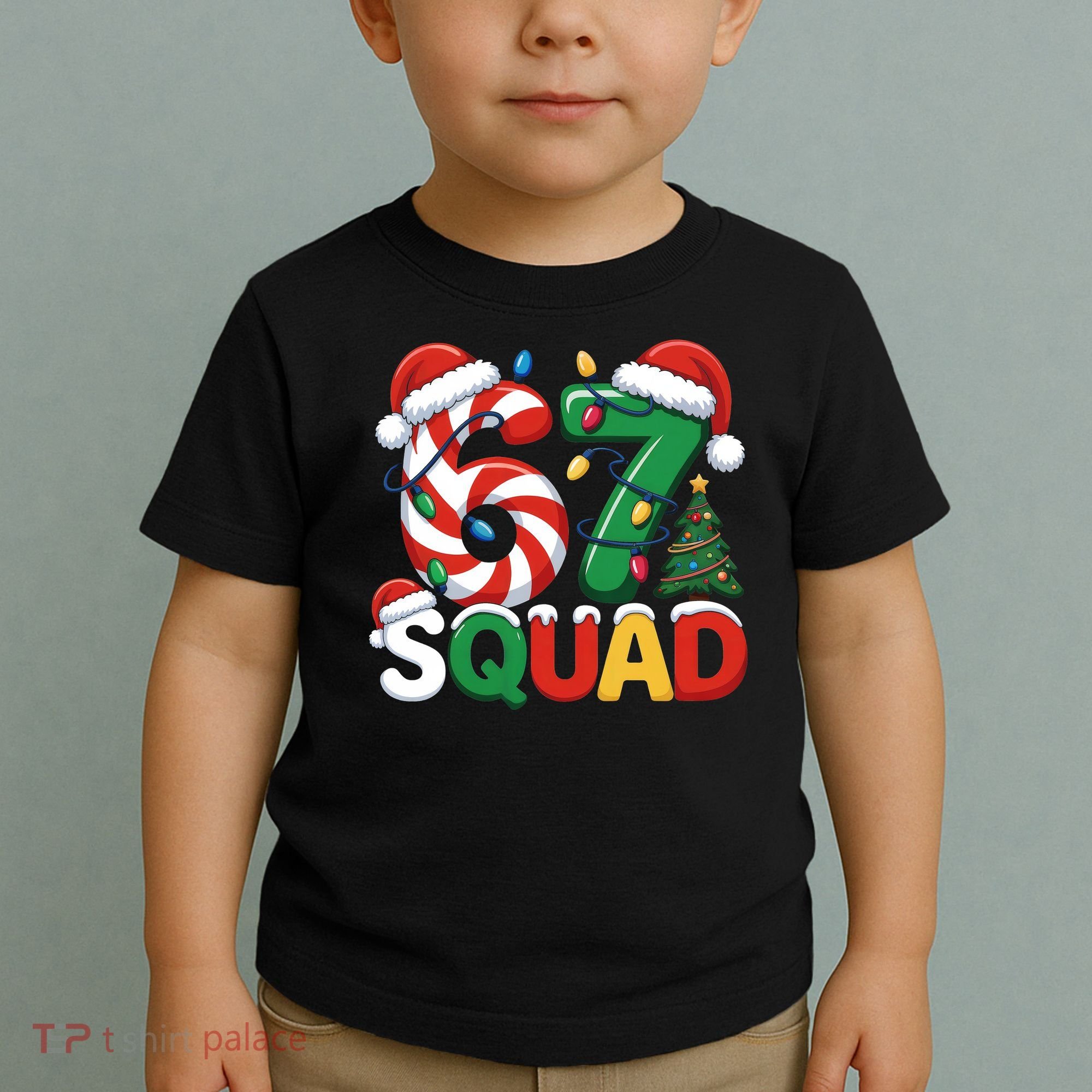 67 Squad Christmas Candy Cane Funny Meme Toddler T-Shirt