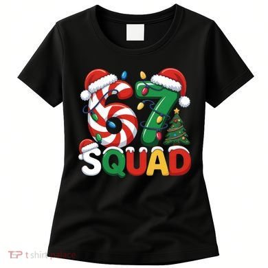 67 Squad Christmas Candy Cane Funny Meme Women's T-Shirt