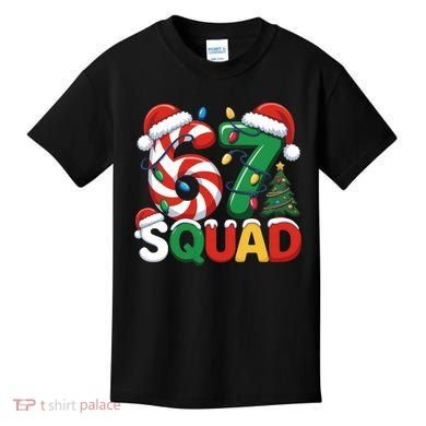 67 Squad Christmas Candy Cane Funny Meme Kids T-Shirt