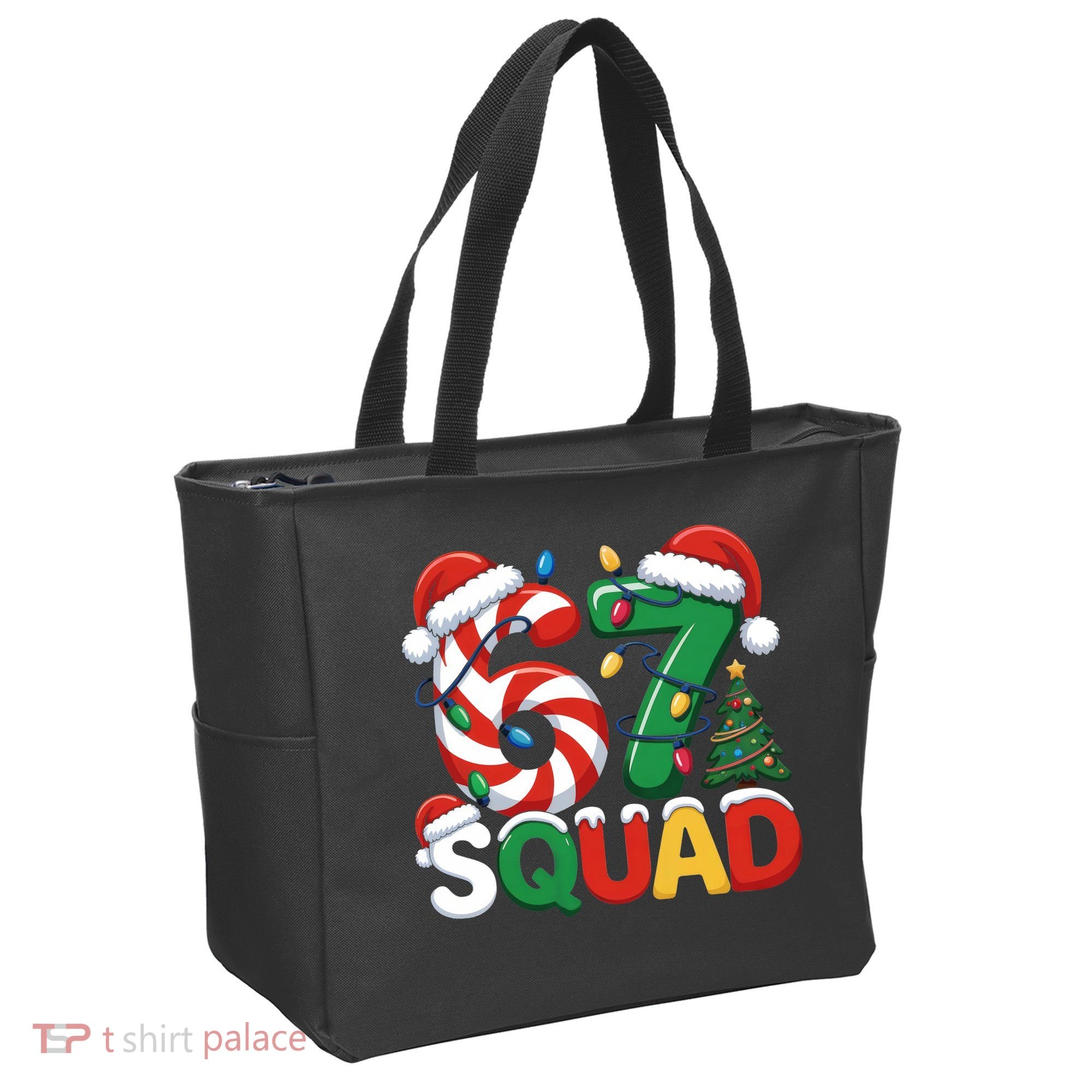 67 Squad Christmas Candy Cane Funny Meme Tote Bag