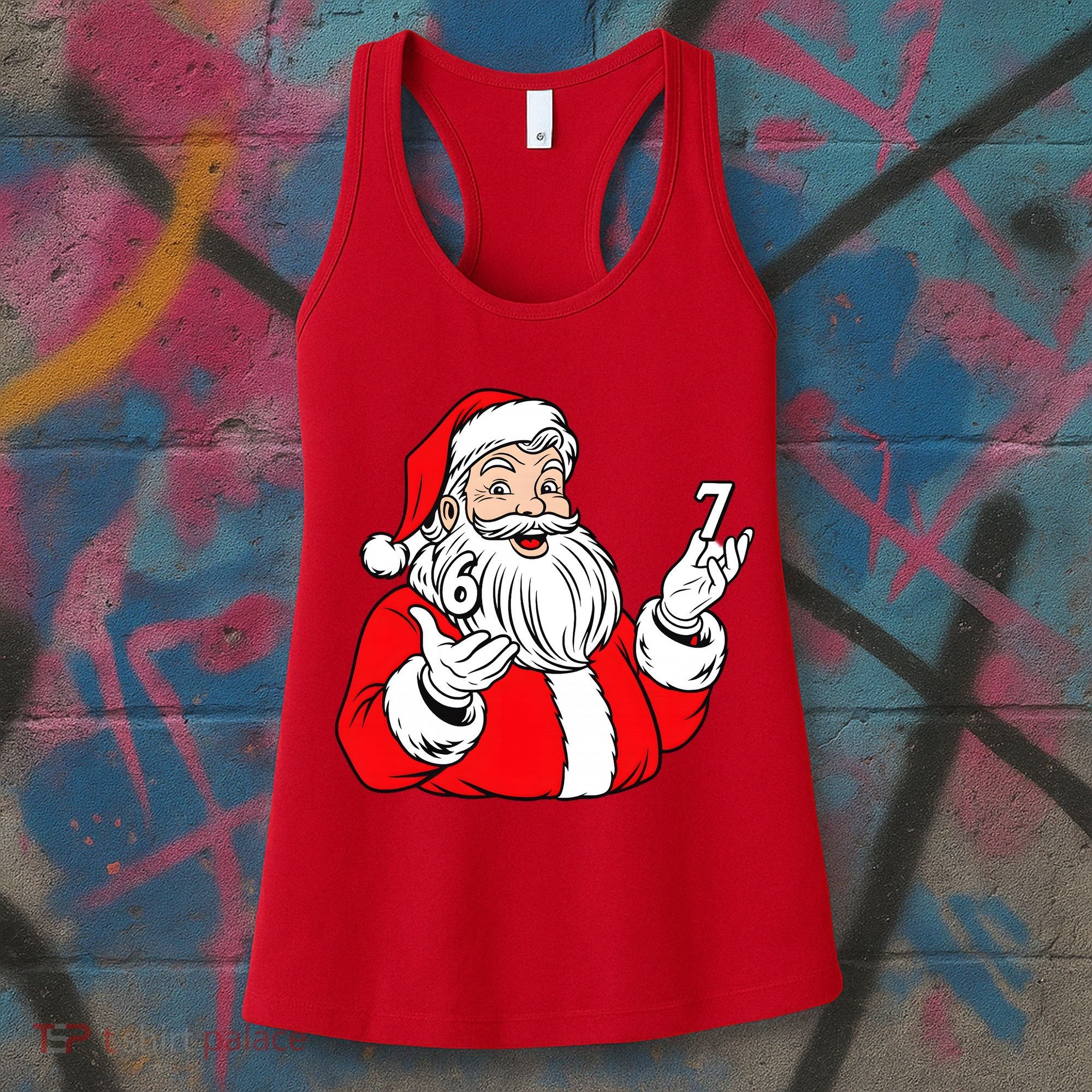 6-7 Santa Claus Christmas  Women's Tank Top