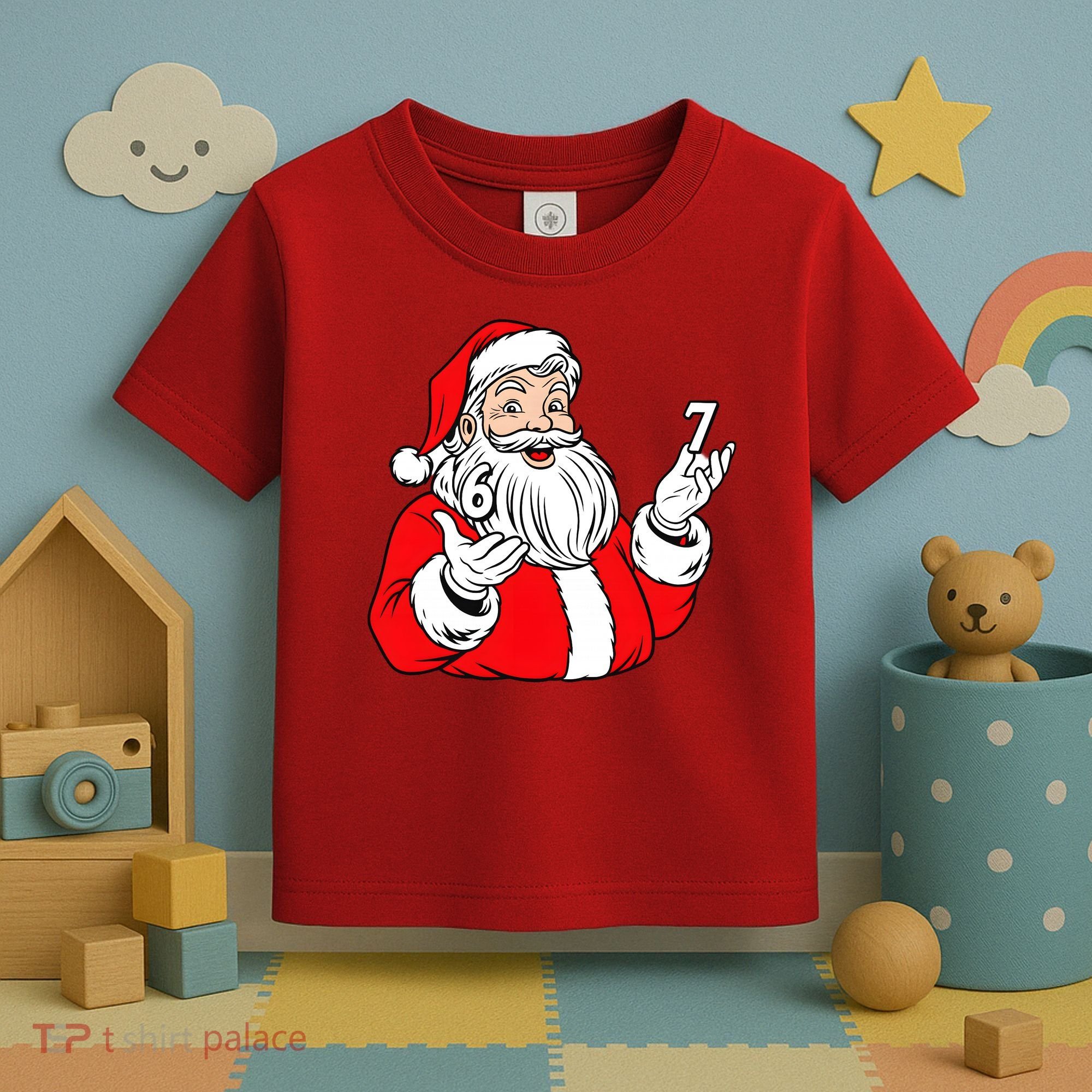 6-7 Santa Claus Christmas  Toddler T-Shirt