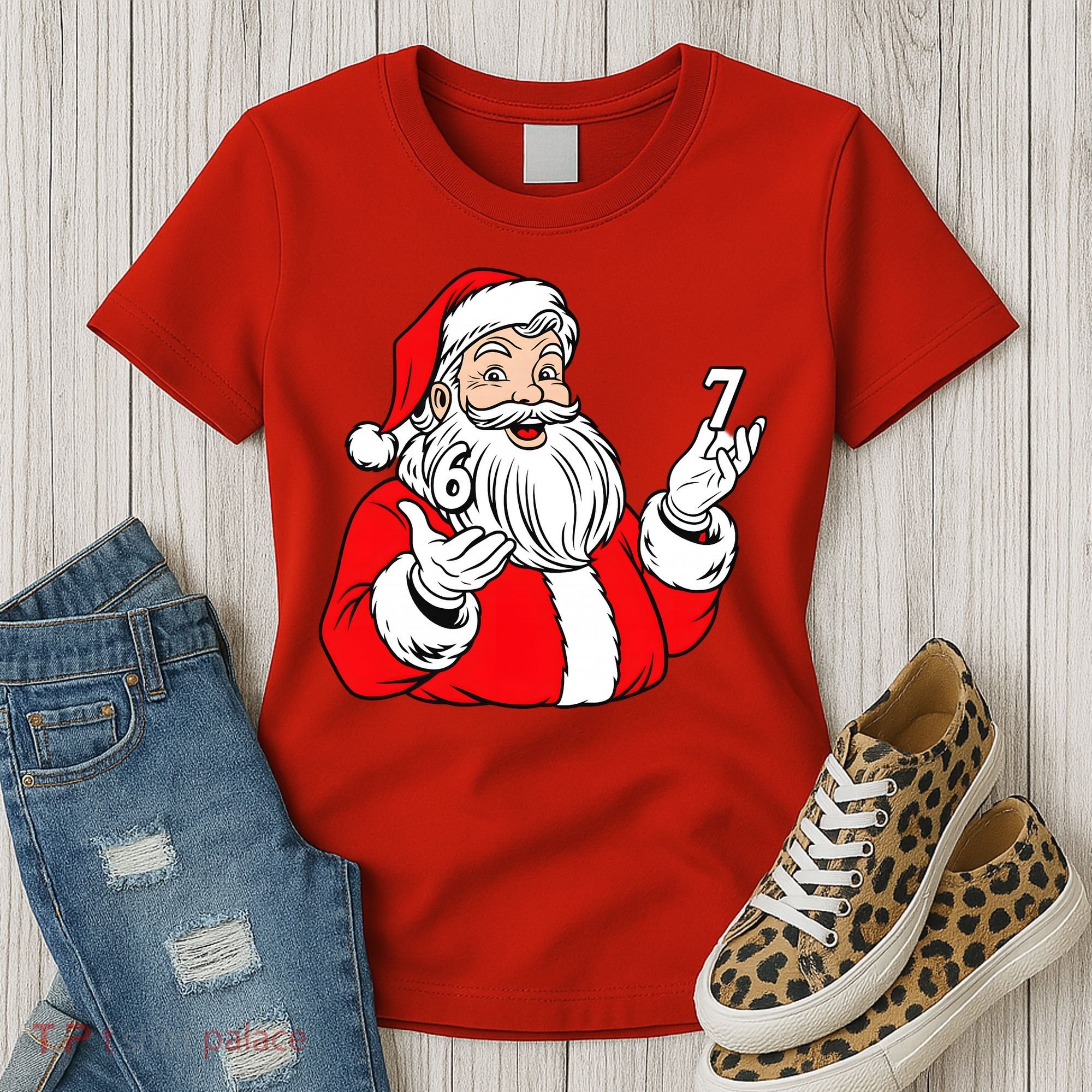 6-7 Santa Claus Christmas  Women's T-Shirt