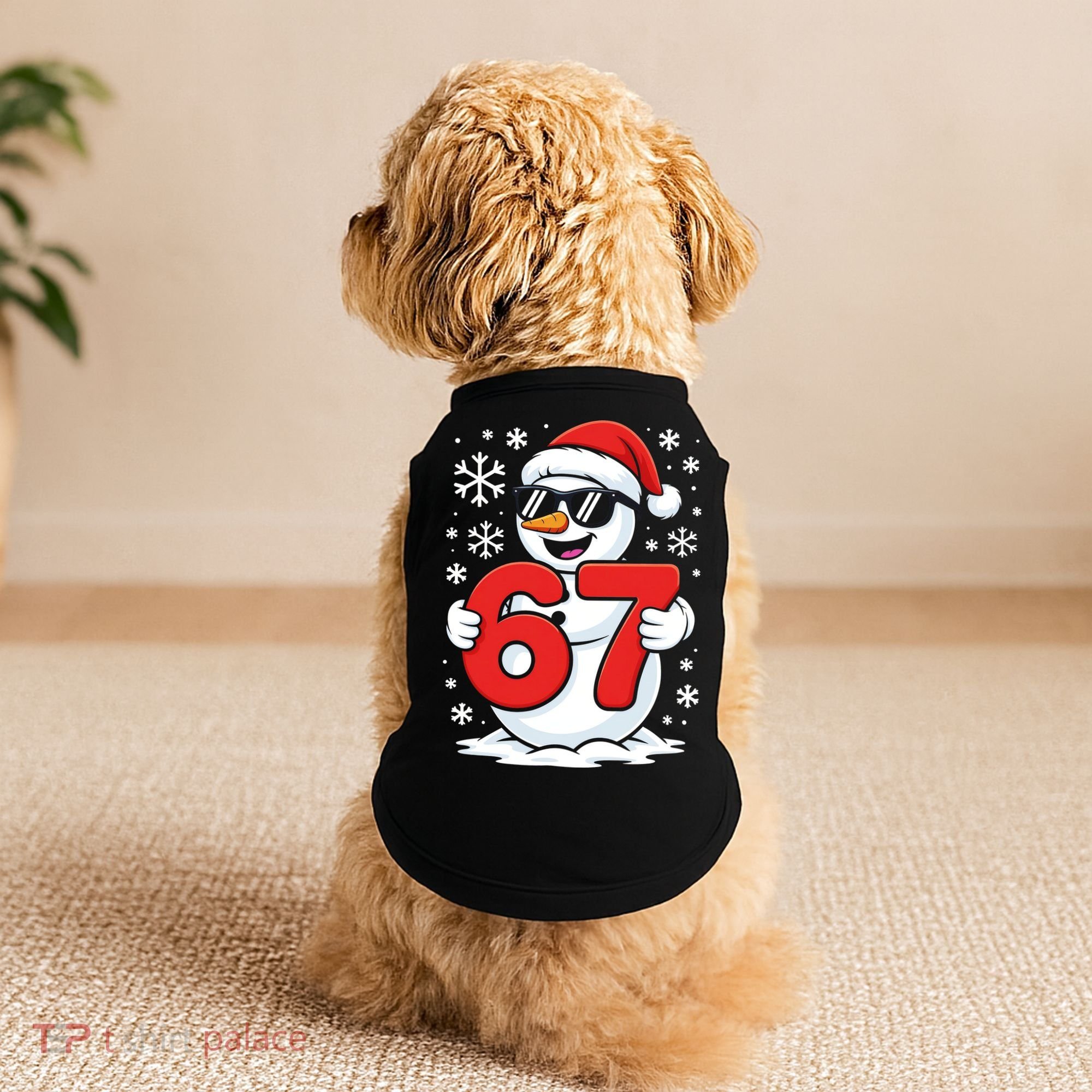 67 Snowman Christmas 6-7 Doggie Tank