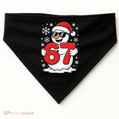 67 Snowman Christmas 6-7 USA-Made Doggie Bandana