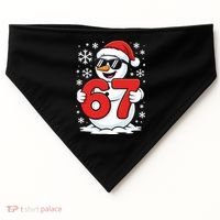 67 Snowman Christmas 6-7 USA-Made Doggie Bandana thumb 0