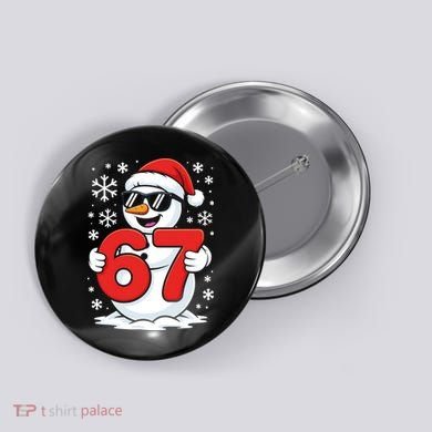 67 Snowman Christmas 6-7 Button