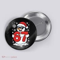 67 Snowman Christmas 6-7 Button thumb 0