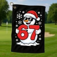 67 Snowman Christmas 6-7 Golf Towel thumb 1