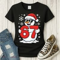 67 Snowman Christmas 6-7 Women's T-Shirt thumb 3