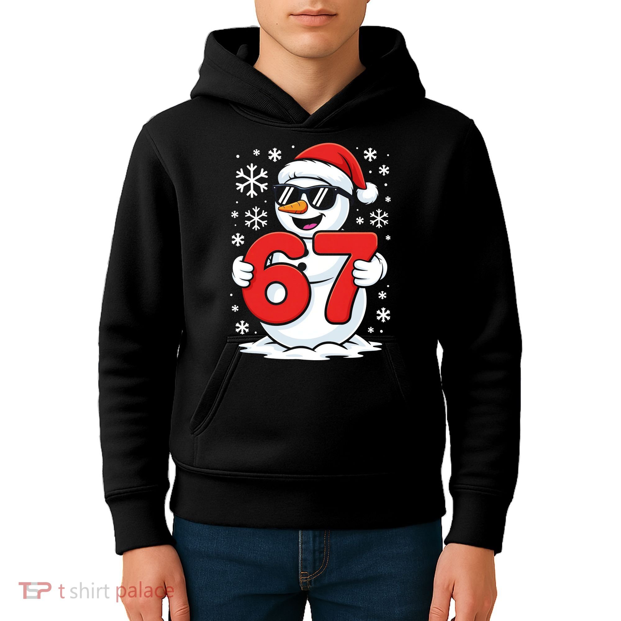 67 Snowman Christmas 6-7 Kids Hoodie