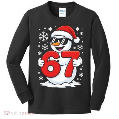 67 Snowman Christmas 6-7 Kids Long Sleeve Shirt
