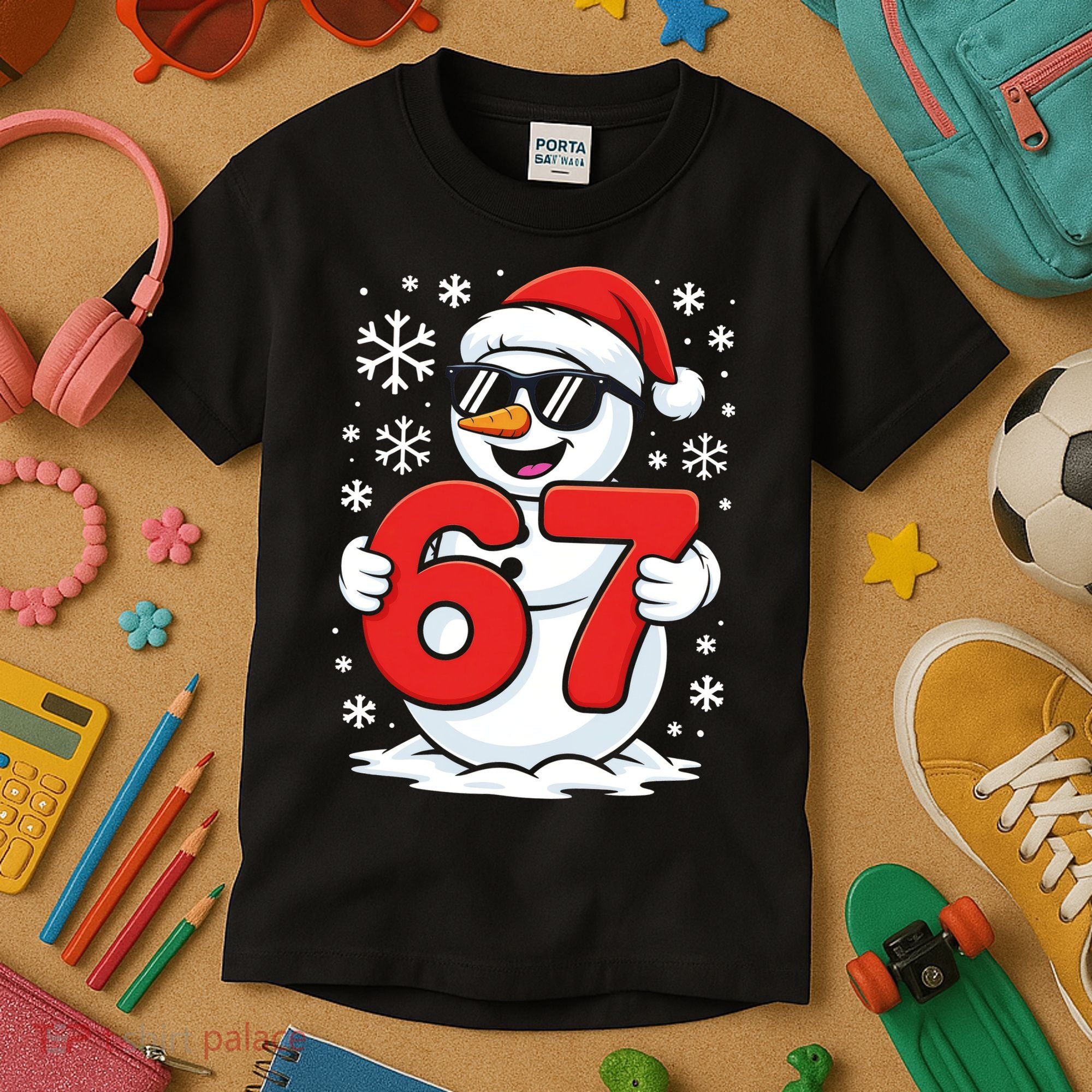 67 Snowman Christmas 6-7 Kids T-Shirt