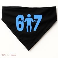 6-7 Stick Figure 67 Meme USA-Made Doggie Bandana thumb 0