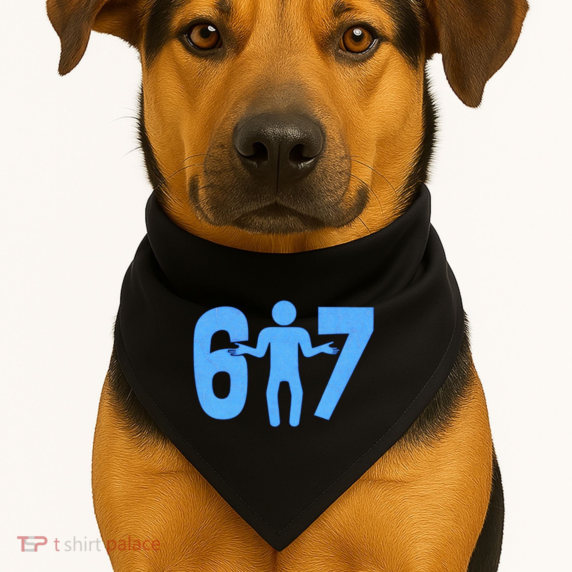 6-7 Stick Figure 67 Meme USA-Made Doggie Bandana