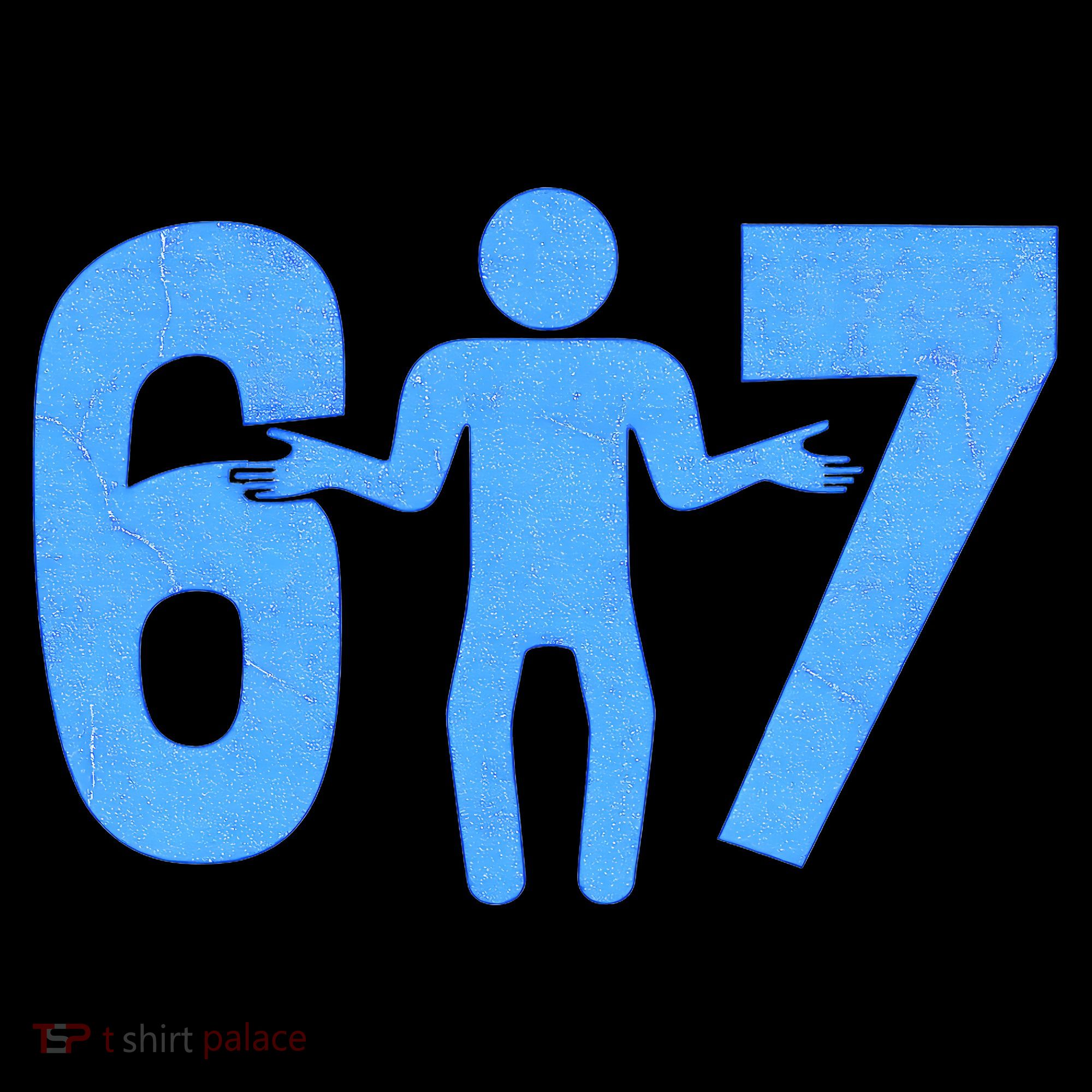 6-7 Stick Figure 67 Meme Button