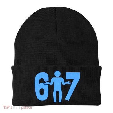6-7 Stick Figure 67 Meme Beanie