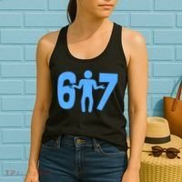 6-7 Stick Figure 67 Meme Women's Tank Top thumb 2