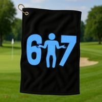 6-7 Stick Figure 67 Meme Golf Towel thumb 1