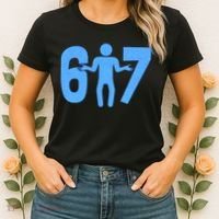 6-7 Stick Figure 67 Meme Women's T-Shirt thumb 2