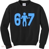 6-7 Stick Figure 67 Meme Kids Sweatshirt thumb 0