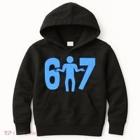 6-7 Stick Figure 67 Meme Kids Hoodie thumb 0
