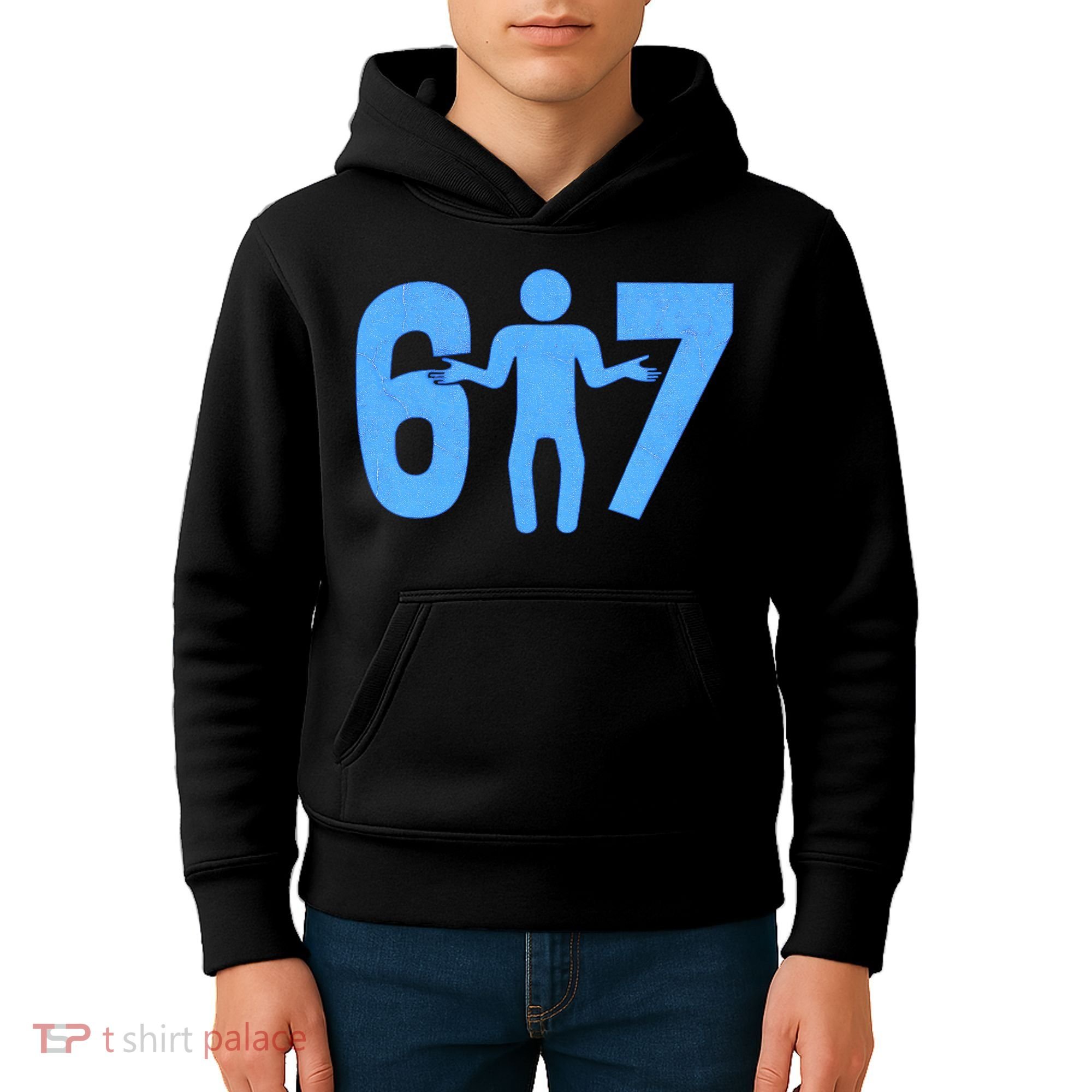 6-7 Stick Figure 67 Meme Kids Hoodie