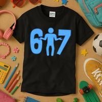 6-7 Stick Figure 67 Meme Kids T-Shirt thumb 3