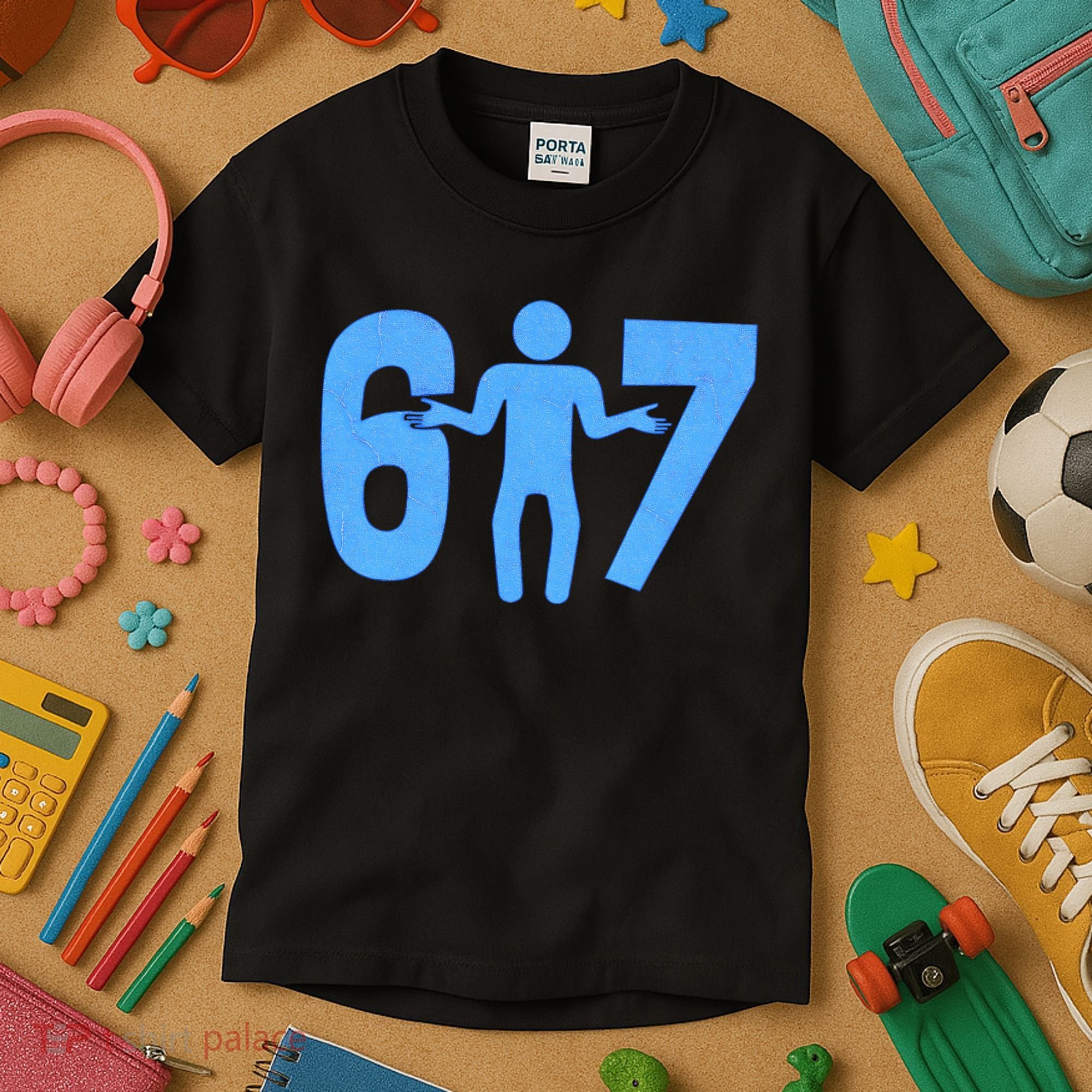6-7 Stick Figure 67 Meme Kids T-Shirt