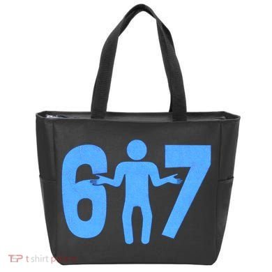 6-7 Stick Figure 67 Meme Tote Bag