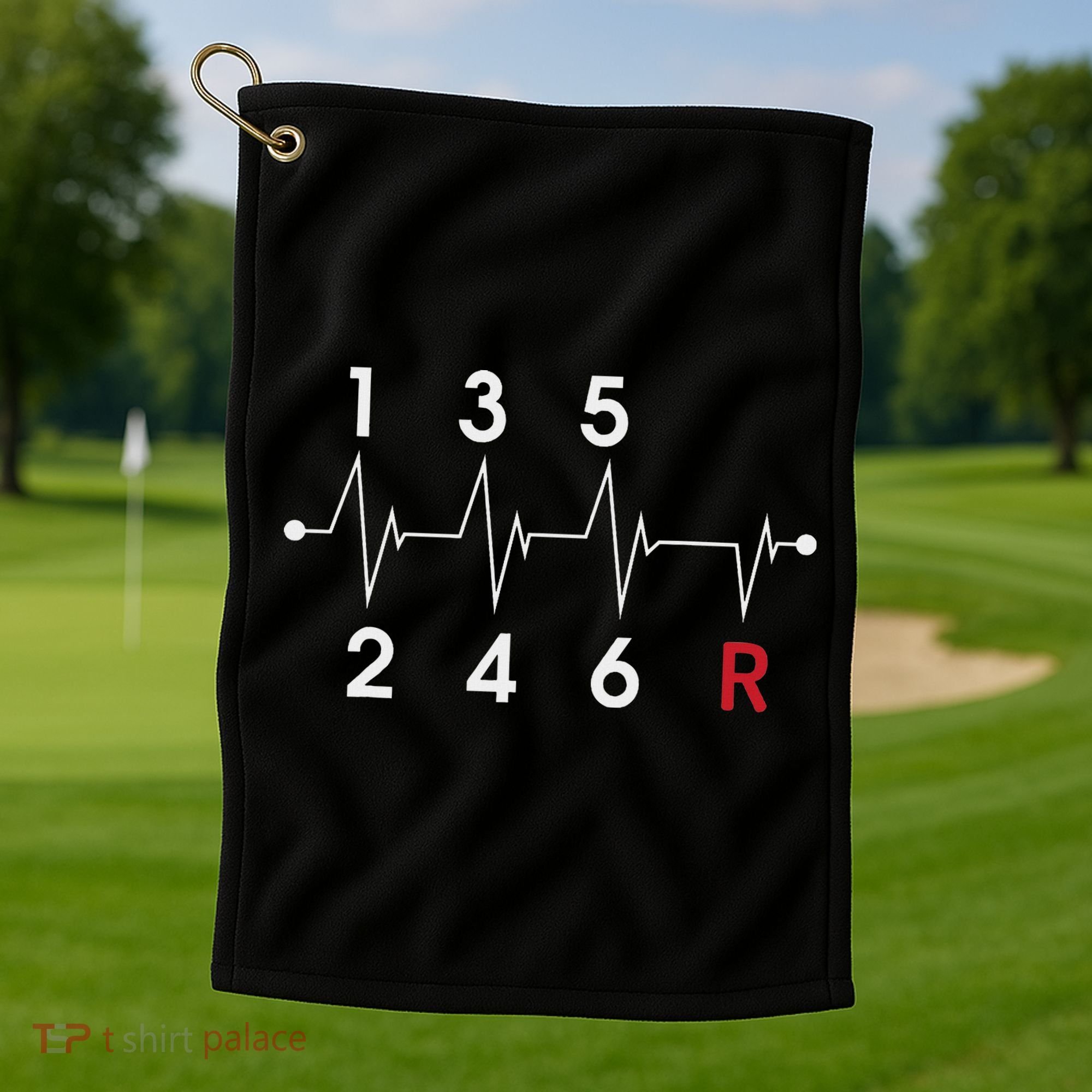 6 Speeds Gear Shift Manual Transmission Funny Car Race Gift Golf Towel