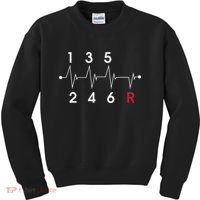 6 Speeds Gear Shift Manual Transmission Funny Car Race Gift Kids Sweatshirt thumb 0