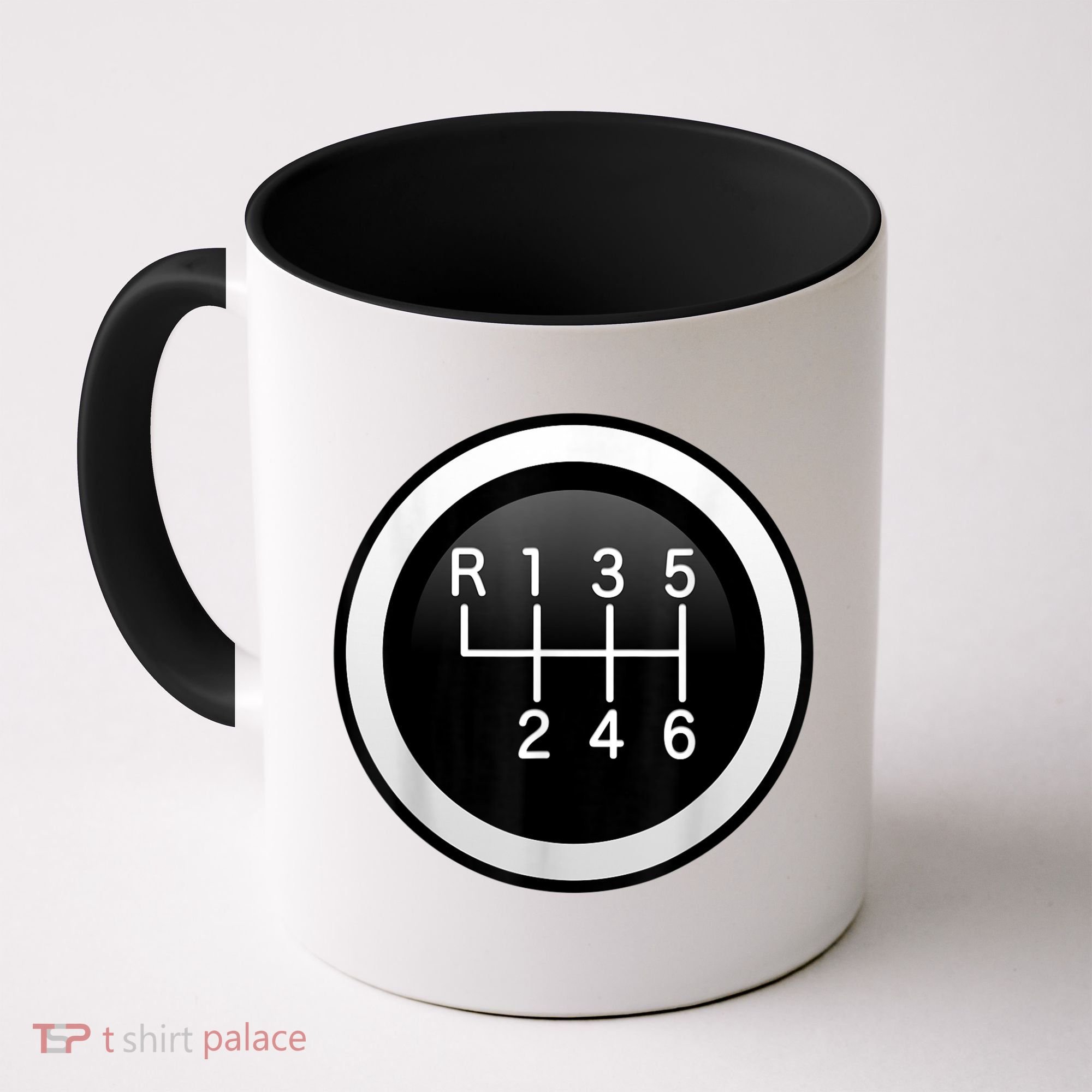6 Speed Manual Stick Gear Shift Auto Racing Car Coffee Mug