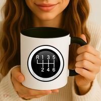 6 Speed Manual Stick Gear Shift Auto Racing Car Coffee Mug thumb 3