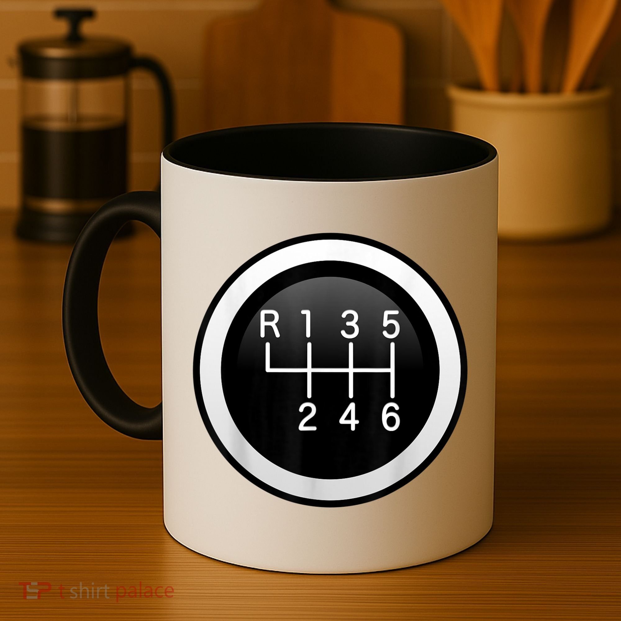 6 Speed Manual Stick Gear Shift Auto Racing Car Coffee Mug