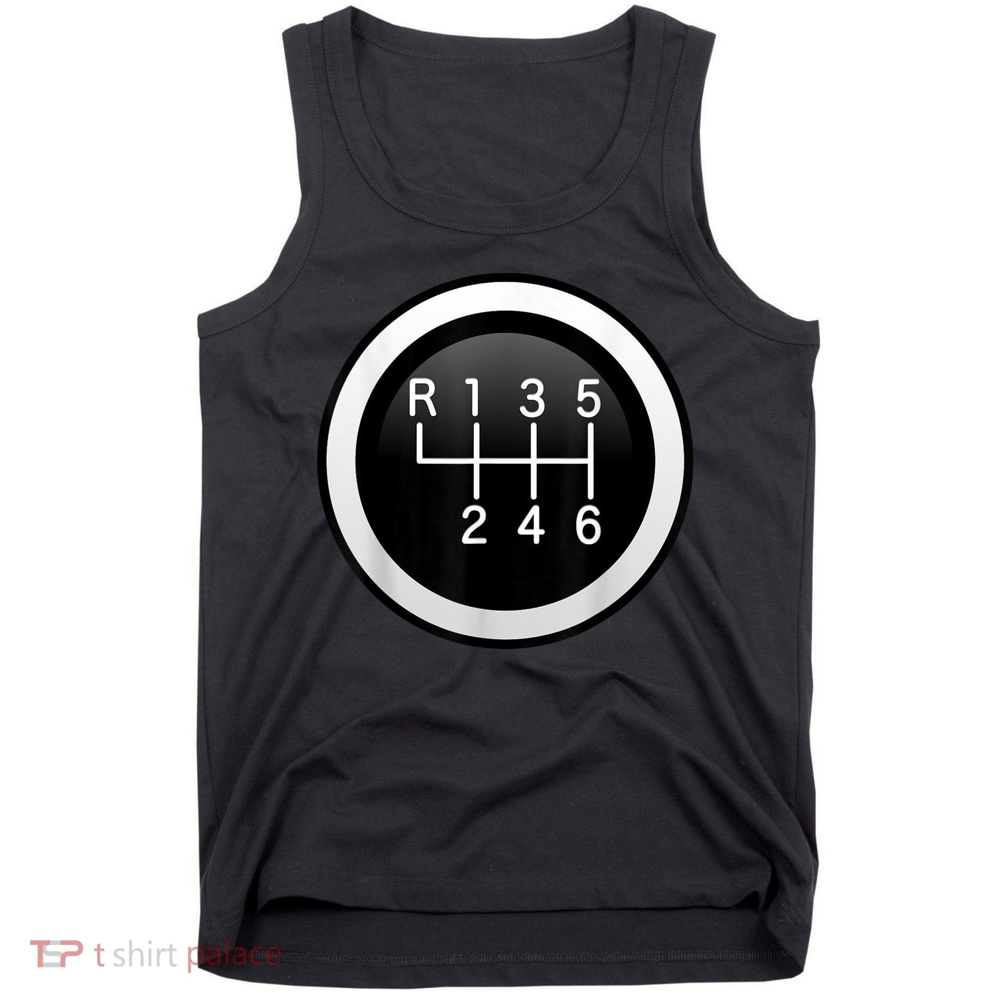 6 Speed Manual Stick Gear Shift Auto Racing Car Tank Top